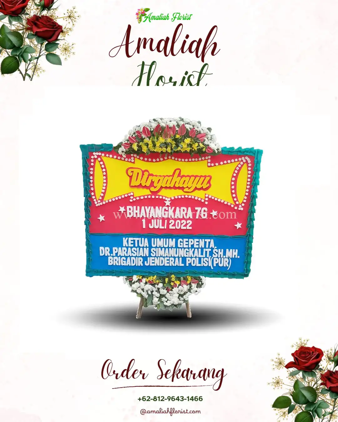 Papan Bunga HUT Ulang Tahun Lawe Bulan